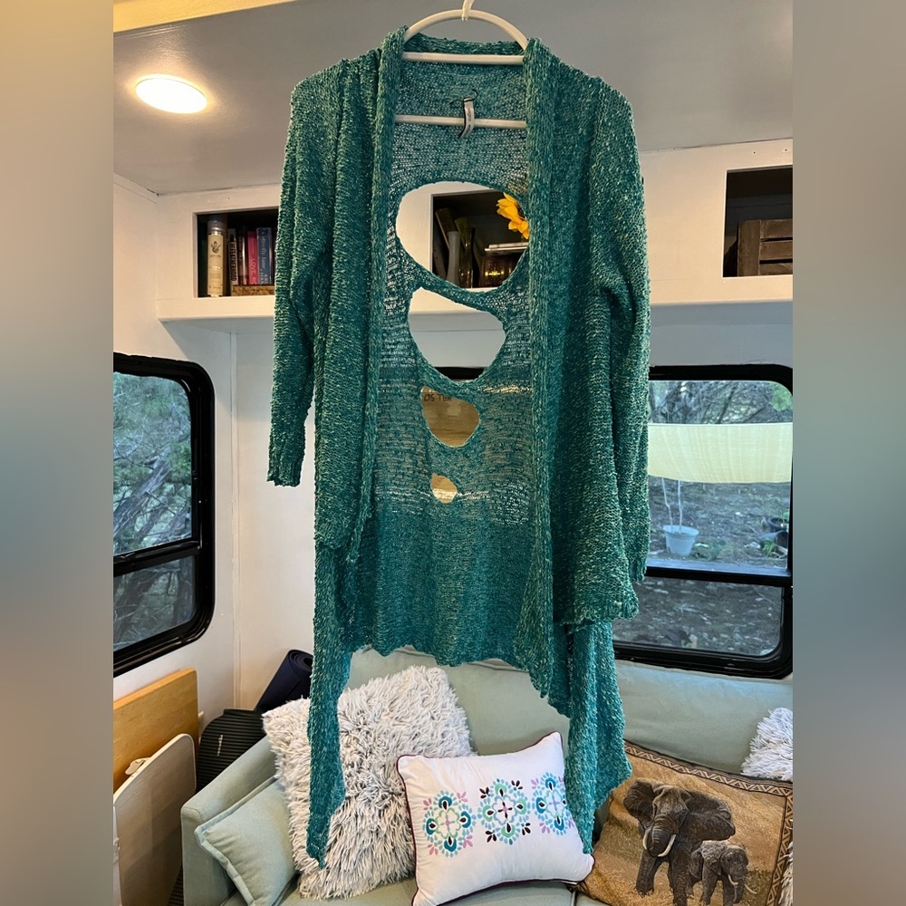 Georgina Estefania Knit Cutout Shrug Sweater (size: large)
